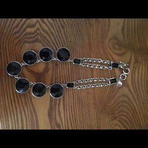 Silver and Black necklace